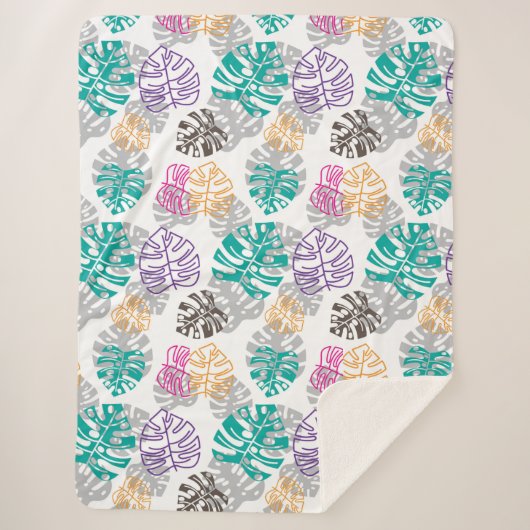 装飾葉用毛布 シェルパブランケット (正面)