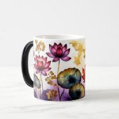 装飾蓮の花デザイン#2 モーフィングマグカップ (正面左)