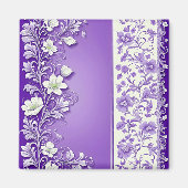 装飾薄紫模様 マグネット (正面)