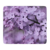 装飾薄紫花 カッティングボード (正面)