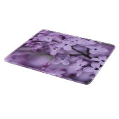 装飾薄紫花 カッティングボード (角)