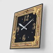 装飾蝶 スクエア壁時計 (傾斜)