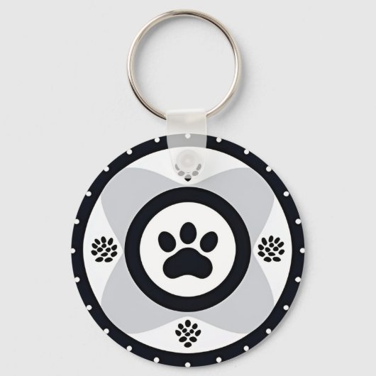 装飾要素を持つポープリント キーホルダー (正面)