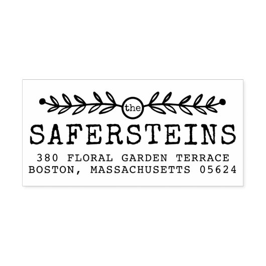 装飾要素素朴差出人住所 セルフインキングスタンプ (デザイン)