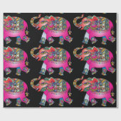 装飾象の包み紙 ラッピングペーパー (フラット)