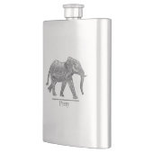 装飾象パーソナライズされた フラスク (左)