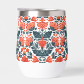 装飾赤い花 (右面)