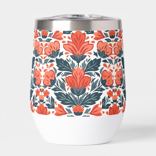 装飾赤い花 (正面)