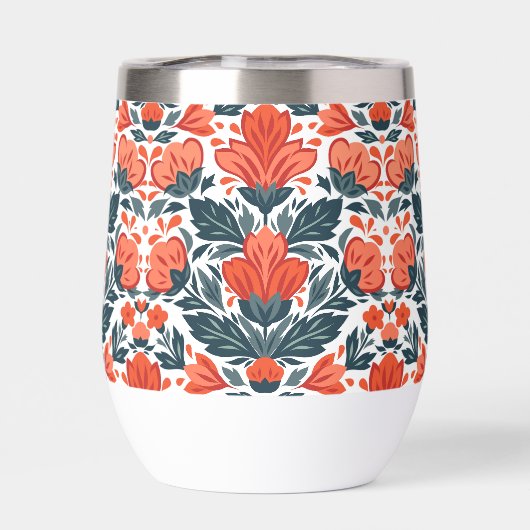 装飾赤い花 (背面)