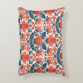 装飾赤い花 アクセントクッション (正面(垂直))