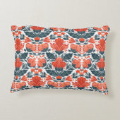 装飾赤い花 アクセントクッション (裏面)