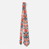 装飾赤い花 ネクタイ (裏面)