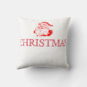 装飾赤と白のサンタメリークリスマス クッション (裏面)