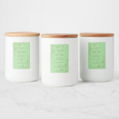 装飾金ゴールドコーナーSageグリーン製品ラベル フードラベル (ボトル)