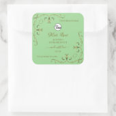 装飾金ゴールドコーナーSage製品ラベルのロゴ スクエアシール (バッグ)