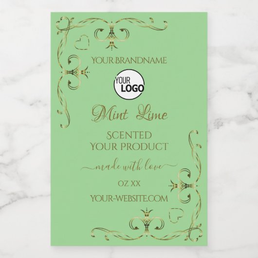 装飾金ゴールドコーナーSage製品ラベルのロゴ フードラベル (シングルラベル)