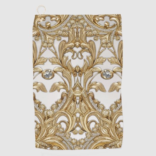 装飾金ゴールドゴルフタオル ゴルフタオル (正面)