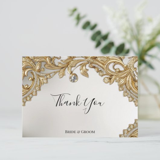 装飾金ゴールドサンキューカード サンキューカード (スタンド正面)