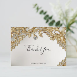 装飾金ゴールドサンキューカード サンキューカード