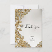 装飾金ゴールドサンキューカード サンキューカード (正面)