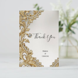 装飾金ゴールドサンキューカード サンキューカード