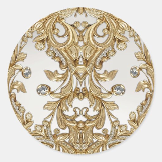 装飾金ゴールドシ結婚ールのシール ラウンドシール (正面)