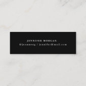 装飾金ゴールドスクリプト卒業名カード スキニー名刺 (裏面)