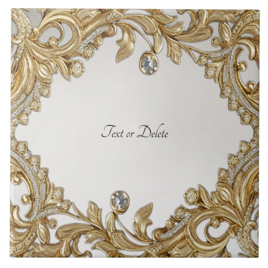 装飾金ゴールドセラミックタイル タイル (正面)