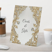 装飾金ゴールドテーブルトップシンボルや象徴 台座サイン (インサイチュ)