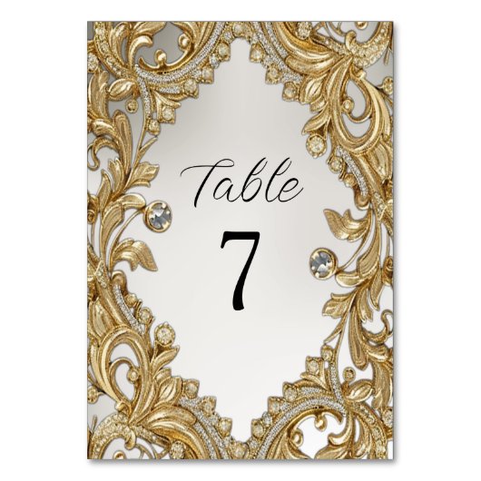 装飾金ゴールドテーブル番号 テーブルナンバー (正面)