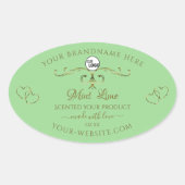 装飾金ゴールドハートSage製品ラベル追加ロゴ 楕円形シール (正面)