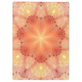 装飾金ゴールドバッジオレンジフラワーレース花びら クリップボード (裏面)