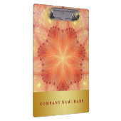 装飾金ゴールドバッジオレンジフラワーレース花びら クリップボード (右)