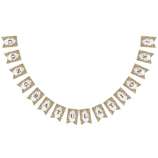 装飾金ゴールドバンティング旗 バンティングフラッグ (全)