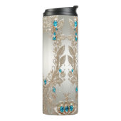 装飾金ゴールドブルーストーンサーマルタンブラー タンブラー (回転左)