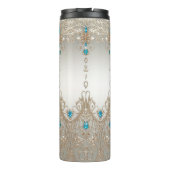 装飾金ゴールドブルーストーンサーマルタンブラー タンブラー (裏面)