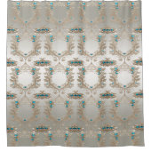 装飾金ゴールドブルーストーンシャワーカーテン シャワーカーテン (正面)