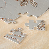 装飾金ゴールドブルーストーンジグソーパズル ジグソーパズル (側面)