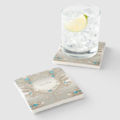 装飾金ゴールドブルーストーンストーンストーンコースター ストーンコースター (横)