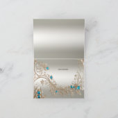 装飾金ゴールドブルーストーンズサンキューカード サンキューカード (内部)