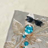 装飾金ゴールドブルーストーンズビーチタオル ビーチタオル (インサイチュ)