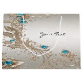 装飾金ゴールドブルーストーンズ抱き枕 ラージペーパーバッグ (正面)