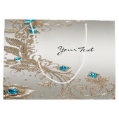 装飾金ゴールドブルーストーンズ抱き枕 ラージペーパーバッグ (裏面)