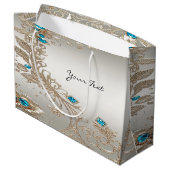 装飾金ゴールドブルーストーンズ抱き枕 ラージペーパーバッグ (裏面アングル)