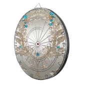 装飾金ゴールドブルーストーンダーツボード ダーツボード (正面右)