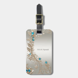 装飾金ゴールドブルーストーンラゲッジタグ ラゲッジタグ