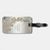 装飾金ゴールドブルーストーンラゲッジタグ ラゲッジタグ (裏面横)