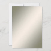 装飾金ゴールドホワイトフローラブライダルシャワー 招待状 (裏面)