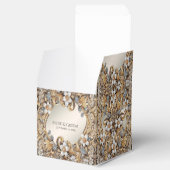 装飾金ゴールドホワイトフローラ優先ボックス フェイバーボックス (オープン)