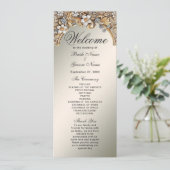 装飾金ゴールドホワイトフローラ結婚式 プログラム (スタンド正面)